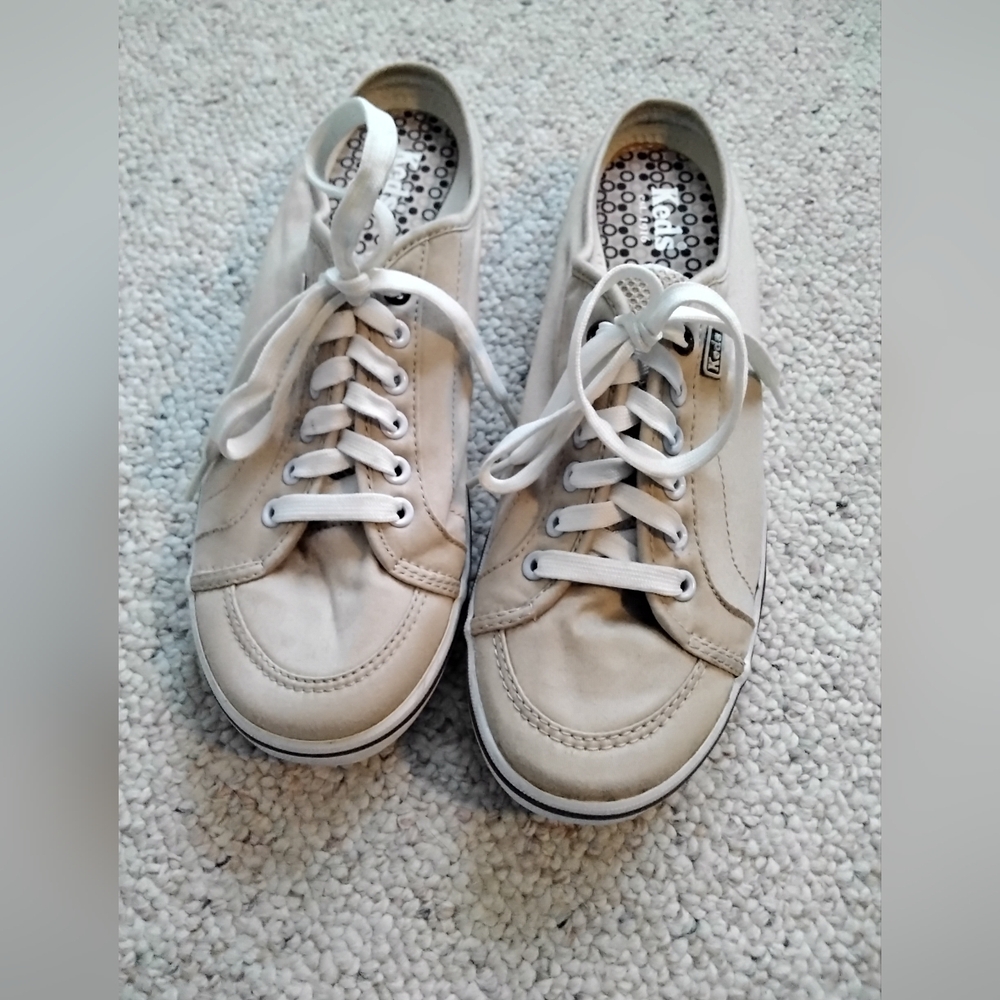 Keds  Beige Canvas Mule Sneakers